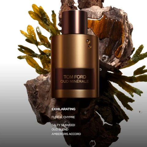 exhilarating - floral chypre, salty seaweed, oud blend, ambergris accord.