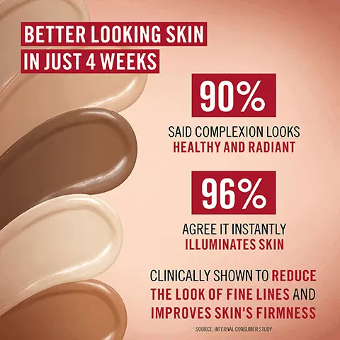 Image 1, BETTER LOOKING SKIN IN JUST 4 WEEKS 90% SAID COMPLEXION LOOKS HEALTHY AND RADIANT 96% AGREE IT INSTANTLY ILLUMINATES SKIN CLINICALLY SHOWN TO REDUCE THE LOOK OF FINE LINES AND IMPROVES SKIN'S FIRMNESS SOURCE: INTERNAL CONSUMER STUDY Image 2, ﻿ WEAR IT YOUR WAY FOR THE ULTIMATE SKIN GLOW MATCH IT WITH OUR MULTI-TASKER CONCEALER RIMMEL LONDON MULTI TASKER BETTER THAN FILTERS 20e1FLO Image 3, ﻿ SKIN-LOVING INGREDIENTS FOR SKIN THAT FEELS NOURISHED AND REVITALIZED NATURAL BIOPEPTIDES VITAMIN C VITAMIN E WEIRD FILTERS BETTER THAN TASKER MULTI RIMMEL BETTER THAN e RIMMEL MULTI TASKER BETTER THAN LTERS มากพ Image 4, ﻿ 001 FAIR 002 FAIR LIGHT 003 LIGHT 004 LIGHT MEDIUM 6 SKIN- ADAPTING SHADES 005 MEDIUM 006 MEDIUM DEEP