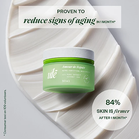 Image 1, proven to reduce signs of aging in 1 month. 84% skin is firmer after 1 month. Consumer test on 109 volunteers. image 2, a powerful synergy for visibly results. signature pure 3OTANY blend - revive skin by acting on the causes of premature skin againg, ex vivo protemic anaylsis. saccharide trio tightens and strengthens the skin. prebiotic keeps your skin glowing. squalane brings comfort and nutrition. image 3, day 0 vs day 28, 73% reduce in signs of aging after 1 month - consumer test on 111 volunteers. apply to face and gen tly massage morning and night. the routine - reve of pure, joie de youth, amour de repair. image 4, je suis chill = soothing and hydrating, uncutous and non greasy texture, pre and post biotics to strengthen the skin barrier. amour de repair = antu-ageing and nourishing, rich and non greasy texture, plysaccharides for a lifting second skin effect.