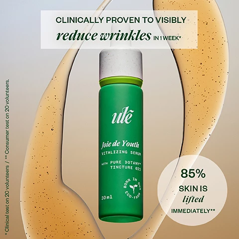 Image 1, clinically proven to visibly reduce wrinkles in 1 week. 85% skin is lifted immediately clinical test on 20 volunteers and consumer test on 20 volunteers. image 2, a powerful synergy for visibly results. signature pure 3OTANY blend - revive skin by acting on the causes of premature skin againg, ex vivo protemic anaylsis. peptides duo slow down signs of aging process. pine polyhenils protects skin cells. hyaluronic acids moisturises and plumps the skin. image 3, day 0 vs day 28 -25% sagging effect after 28 days - clinical test on 20 volunteers. apply a few drops morning and night. the routine - reve of pure, joie de youth, amour de repair.