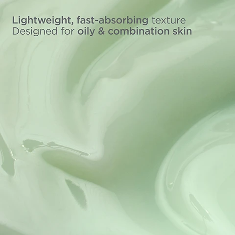 Image 1, lightweight, fast absorbing texture designed for oily and combination skin. image 2, apply morning and night onto clean dry skin massaging into face and neck until completely absorbed. hyaluronic moisture oily and combination skin.
