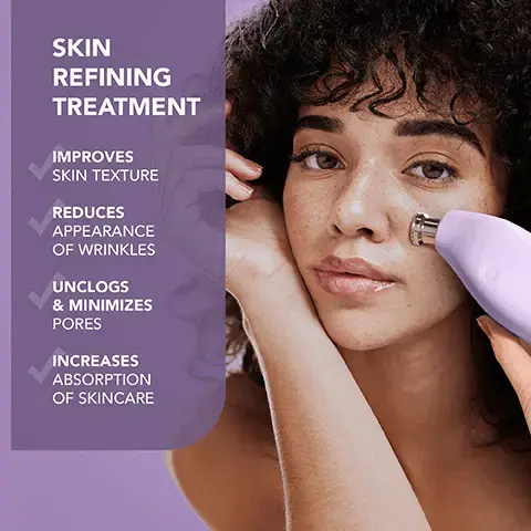 Image 1, SKIN REFINING TREATMENT IMPROVES SKIN TEXTURE REDUCES APPEARANCE OF WRINKLES UNCLOGS & MINIMIZES PORES INCREASES ABSORPTION OF SKINCARE Image 2, PLEASE NOTE Glide the device quickly and evenly across skin, in an upward motion. DO NOT PAUSE in one area. Before using KIWI derma on your face, test it on your arm, starting with intensity 1. Do not over-exfoliate - one glide per area is enough. Do not apply excessive pressure. Image 3, KIWITM derma MICRODERMABRASION SKIN REFINING & VACUUM SUCTION DEVICE. Improves texture, tone & wrinkles and clears pores FOREO KEY TECHNOLOGIES Microdermabrasion - 3 Adamas diamond tips - Vacuum suction - T-SonicTM massage - Ultra-hygienic silicone filter Image 4, KIWITM derma Do's Regular moisturiser applications are vital to replenish the skin, preventing dryness and peeling • Use SPF 30+ daily • Cleanse using a balm/oil cleanser in the evenings with a damp cloth, following up with a gel/cream cleanser to remove any SPF or makeup • Use UFOTM 3 to hydrate, replenish, and calm skin post-treatment and resume your skincare after 1 week Dont's • A week before microdermabrasion treatment avoid retinol, chemical exfoliants, and Vitamin C • For 24 hours: Avoid hot showers/baths, swimming, hair removal, fake tan and makeup • For 48 hours: Avoid sun exposure or sunbeds • For 72 hours: Do not use any anti-aging creams. AHA's, glycolics, retinol, exfoliating products, or Vitamin C