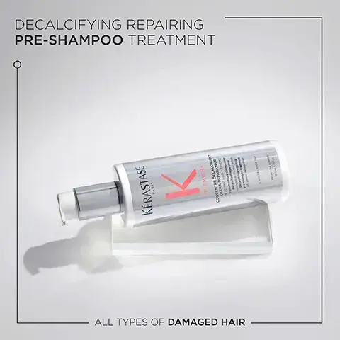 Decalcifying repairing pre-shampoo tretament. All types of damaged hair. Decalcifying repairing shampoo. All types of damaged hair. Dual-action. To help decalcify and repair. Step 1 Activate - Dcealcifying, repairing pre-shampoo treatment, used to help decalcify and repair persistent damage- do not rinse. Step 2, Cleanse - Decalcifying, repairing shampoo, then, use it to cleanse, strengthen the scalp and hair and remove calcium overdose. Rinse. Premiere layering technique. before and after model shots. Instrumental test, after continued use. decalcifying repairing re-shampoo treatment, restores hair's original strength. reinforces the hair's inner structure, up 75% more shine. all types of damaged hair. instrumental test on bleached hair after continued use of the full premiere routine vs non bleached hair. instrumental test after continued use of the premiere routine. instrumental test after one use. Instrumental test on bleached hair after continued use of the full Premiere outings non-bleached hair PREMIÈRE RANGE RESTORES HAIR'S ORIGINAL STRENGTH* DUAL ACTION REPAIR HAIRCARE FREES HAIR FROM CALCIUM BUILDUP THAT LEADS TO BREAKAGE HELPS RECONNECT BROKEN KERATIN LINKS ERASTA Citric acid. Glycine. Transparent gel decalcifying repairing pre-shampoo treatment. White creamy texture, voluptuous foam, decalcifying repairing shampoo. Premiere decalcifying repairing pre-shampoo treatment olfactive pyramid. Enveloping woody notes, silky and delicate floral notes, mandarin and citrus notes. Portofino summer, olfactive interpretation of decalcifying repairing pre-shampoo treatment. Premiere. Hovig Etoyan Global Ambassador - Damaged hair is the no.1 concern in our salon. It is great to now have a complete exclusive protocol to offer the best repair to our clients. Edine Ahbich Kerastase Scientific Director - Women report persistent hair damage despite using various repairing products. The problem: excessive calcium in rinsed water weakens hair. Premiere helps repair the hair with citric acid to remove the calcium, and glycine to repair the damage. Decalcifying repairing pre-shampoo treatment. The professional inside. Hovig Etoyan Global Professional Ambassador. The decalcifying repairing pre-shampoo treatment is a powerful hair treatment, an an essential step to help decalcify damaged hair. I love the effect it produces in a combination with The Decalcifying Repairing.