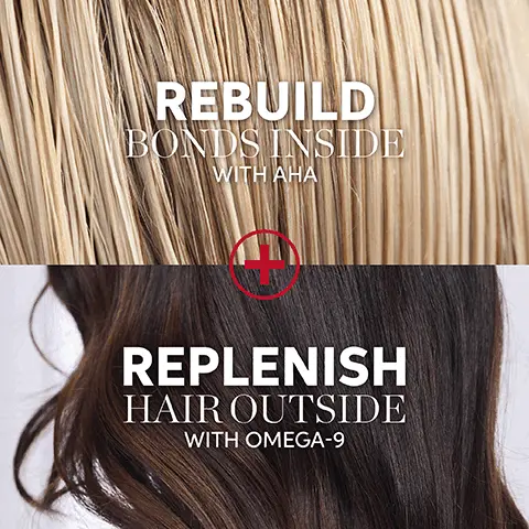 Image 1, ﻿ REBUILD BONDS INSIDE WITH AHA REPLENISH HAIR OUTSIDE WITH OMEGA-9 Image 2, ﻿ () (4) PROFESSIONALS WELLATM REPAIR STRENGTH SMOOTHNESS SHINE Image 3, ﻿ 今 D 今 REPAIR WELLA PROFESSIONALS (1) STRENGTH ULTIMATE REPAIR MOTIONER REVI STEP ypes de 0mL (6.7 F SMOOTHNESS SHINE Image 4, ﻿ REPAIRS DAMAGE IN 90 SECONDS INSIDE & OUT WELLATM ULTIMATE REPAIR M-L02 FLOO