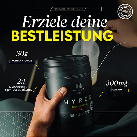 erziele deine bestleistung. 30g kohlenhydrate. 2:1 maltodextrin: fruktose verhaltnis. 300mg natrium