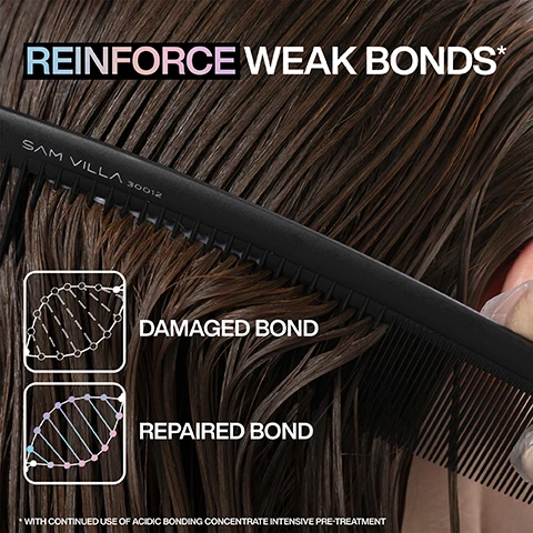 reinforce weak bonds. damaged bond, repaired bond. with continued use of acidic bonding concentrate intensive pre-treatment.