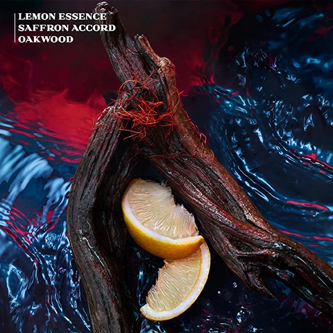 Image 1, lemon essence, saffron accord, oakwood. image 2, ocean luna rossa, the new refillable fragrance.