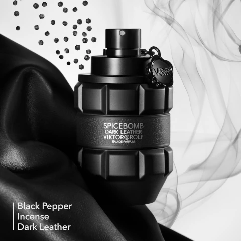 black pepper, incense, dark leather.