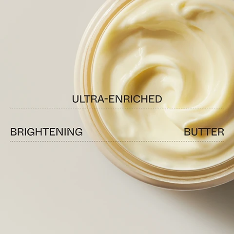 image 1, ultra enriched, brightening, butter. image 2, free to dream fragrance notes. dreamy = yuzu and green tea. calming = orange blossom and cardamon. grounding = blonde woods and amber. image 3, moisture rich cream, intensely hydrating, melts into skin, all day glow, non greasy. image 4, 1 = superfood and niacinamide body cleanser - purify and soften without stripping. 2 = 10% AHA and yerba mate energy body scrub - smooth texture and brighten dull skin. 3 = hydrate and glow dream body butter - firm and seal in 48 hour moisture. image 5, proven to instantly boost hydration, deliver up to 48 hours of moisture and firm skin. 91% said skin feels intensely hydrated. stronger moisture barrier in 1 hour. based on bio-instrumental measurements and a 58 person consumer test after 2 weeks of use.