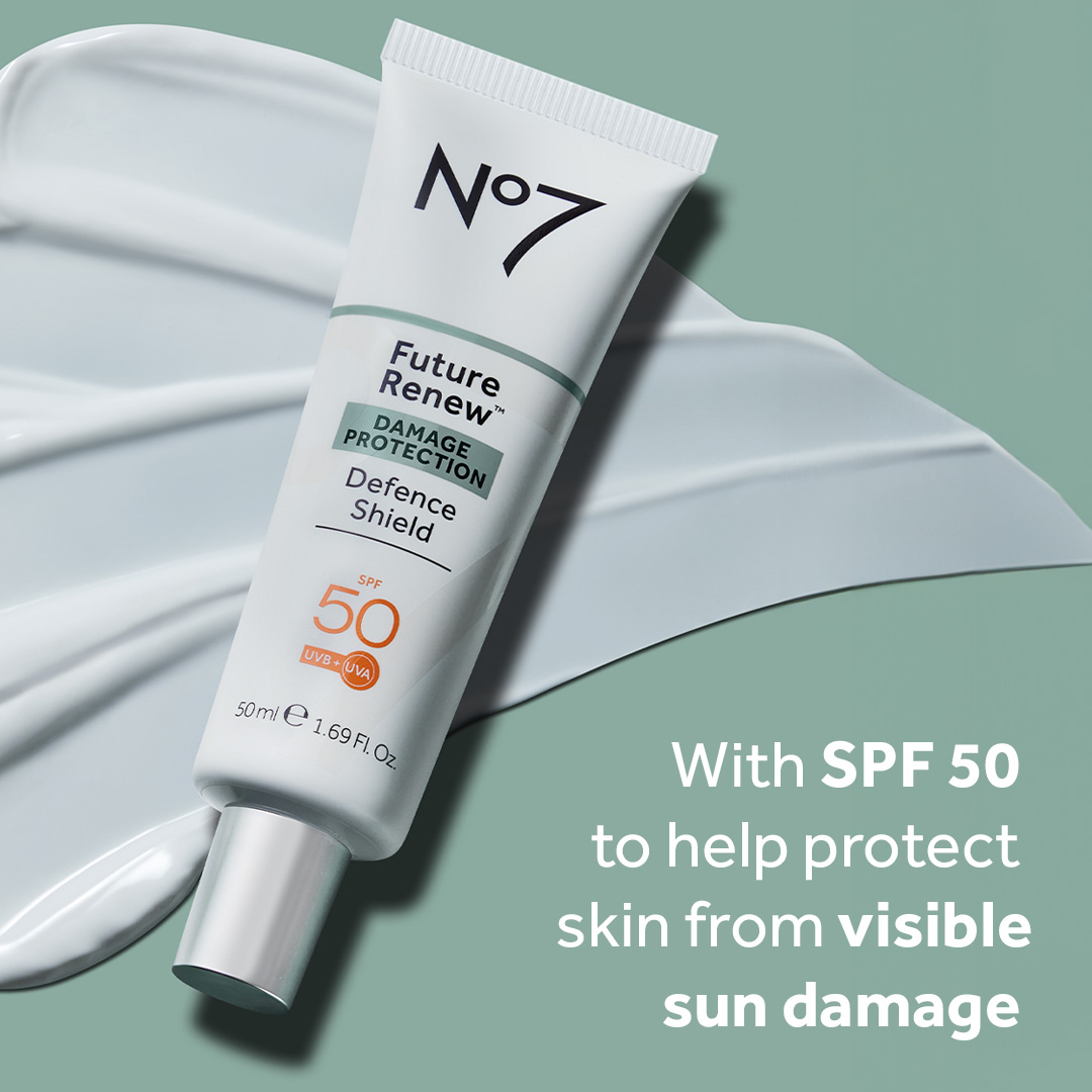 With SPF 50 to help protect skin from visible sun damage