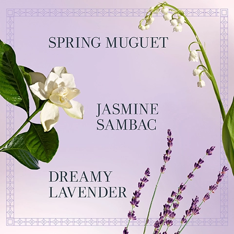 spring muguet, jasmine sambac, dreamy lavendar