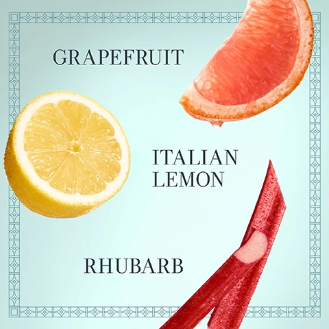grapefruit, italian  lemon, rhubarb