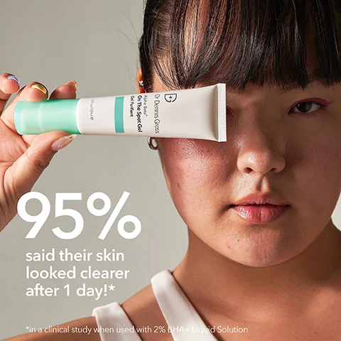 Image 1, 95% said their skin looked clearer after 1 day. in a clinical study when used with 2% BHA+ liquid solution. image 2, its complicated leave acne prone skin to the expert. image 3, key ingredients. 3 active acids = azelaic amino acid, salicylic acid, glycolic acid to gently exfoliate, decongest pores and minimise redness. green tea = helps minimise redness. centella asiatica = helps soothe and protect. mushroom extract = helps to brighten and moisturise. bisabolol = helps soothe and protect. image 4, 85% said imperfections improved after 3 days. smooths texture, minimises redness, unclogs pores, hydrates. stops stubborn blemishes, prevents new ones from forming. in a clinical study when used together. image 5, before and after 7 days. day 3 vs after 7 days.