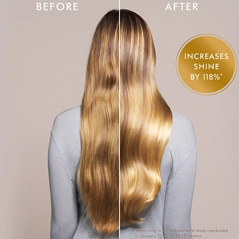 BEFORE. AFTER. INCREASES SHINE BY 118%. According to an independent study conducted in January 2020 by TRI Princeton.