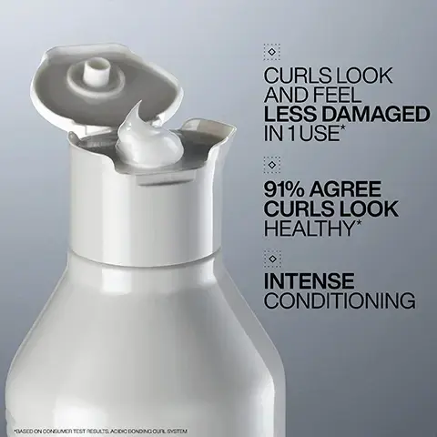 Image 1, *BASED ON CONSUMER TEST RESULTS ACIDIC DONDING CURL SYSTEM CURLS LOOK AND FEEL LESS DAMAGED IN 1 USE* 91% AGREE CURLS LOOK HEALTHY* INTENSE CONDITIONING Image 2, BEFORE AFTER ACIDIC BONDING CURLS SYSTEM CURL TYPE 3A Image 3, BEFORE AFTER ACIDIC BONDING CURLS SYSTEM CURL TYPE 3B Image 4, BEFORE AFTER ACIDIC BONDING CURLS SYSTEM CURL TYPE 4B Image 5, FOR CURL TYPES 3A-4C IDEAL FOR DAMAGED CURLS AND COILS 222 eeee 000000 www 3A | 3B 3C 4A 4B 4C Image 6, GENTLY 1 CLEANSE CONDITION 2 & HYDRATE LEAVE-IN 3 & PROTECT Image 7, FORMULATED WITH COCONUT OIL-B SHEA BUTTER • P-AVOCADO OIL TO PROVIDE LASTING NOURISHMENT AND ELASTICITY. image 8, left my hair stronger, soft and manageable as well as leaving curls looking bouncy and curly. image 9, 90% agree curls are more defined in 1 use. before and after. look created by professional hair dresser and curl specialist. based on consumer test results, acidic bonding curl system. using full system of redken acidic bonfing curls. image 10, pro tip - if you are working with thick voluminours curls, divide the hair into sections. apply the shampoo directly to the scalp before adding water to ensure that the scalp is also receiving all the benefits from the formula.