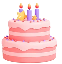 pink birthday cake