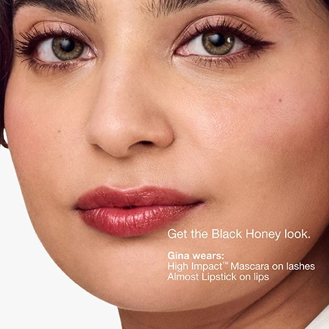 Image 1, get the black honey look. gina wears = high impact mascara on lashes, almost lipstick on lips. image 2, get the black honey look. maranda wears = clinique pop lip and cheek oil on lips and cheeks. high impact mascara on lashes. image 3, get the black honey look. xin wears = almost lipstick layered with clinique pop lip and cheek oil on lips and cheeks. clinique pop lip and cheek oil on lips and cheeks. high impact mascara on lashes. image 4, the clinique eye safety promise. hard working makeup that's easy on the eyes. opthalmologist tested, safe for sensitive eyes, safe for contact lens wearers.