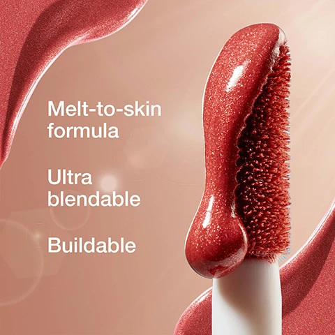 Image 1, melt to skin formula. ultra blendable. buildable. image 2, multi use: blush, bronze and more. image 3, just dot, dot, blend