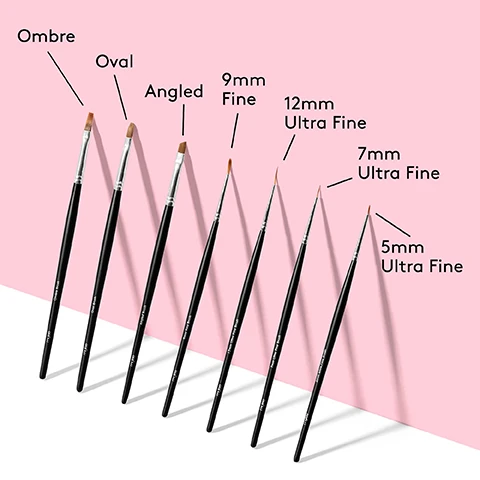 ombre, oval, angled, 9mm fine, 12mm ultra fine, 7mm ultra fine, 5mm ultra fine