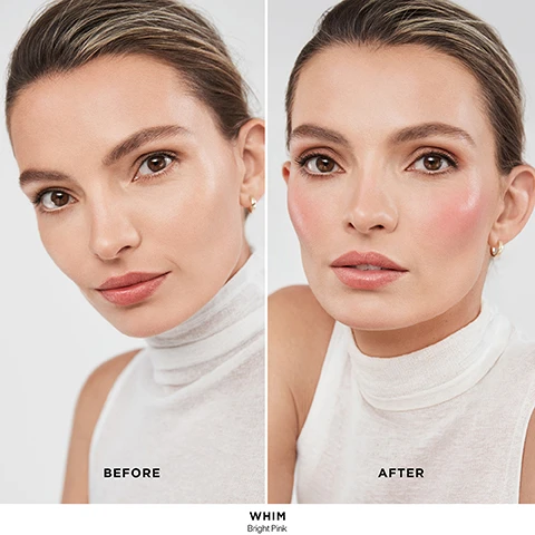 Image 1, before and after. image 2, 1 = shake well with cap on and turn bottle upside down. 2 = gently press on the bottom of the bottle to dispense 1 drop of product. 3 = use the number 15 brush to pick up a small amount of product using a stippling motion. image 3, 97% said skin looks plumper, smoother and more hydrated. image 4, instantly hydrates. visibly lifts and plumps all day. 12 hour wear. ultra pigmented and blendable. silky smooth, natural finish.