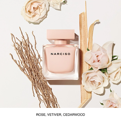 Rose, vetiver, cedarwood.