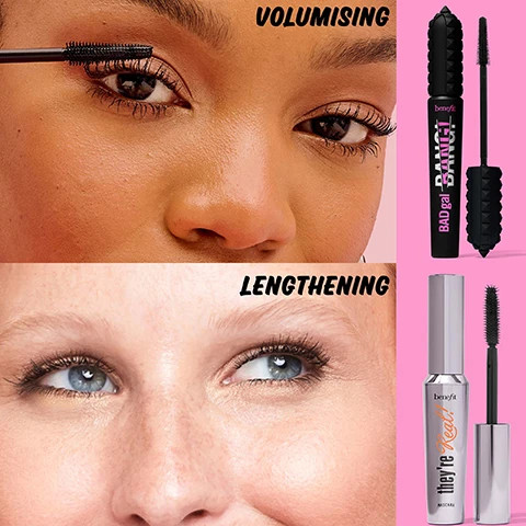 image 1, volumising and lengtening. image 2 and 3, before and wow
