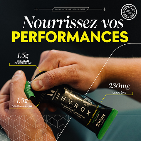 nourrissez vos performances. 1.5g de malate de citrulline. 1.5g de beta alanine. 230mg de cafeine