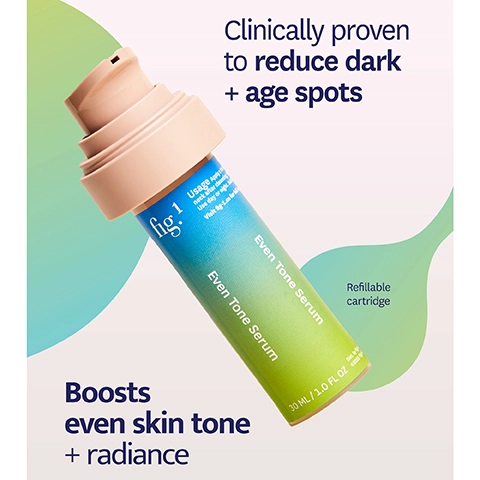 Clinically proven to reduce dark + age spots. Boosts even skin tone + radiance. Refillable cartridge.