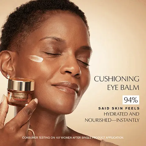 Cushioning eye balm. 94% said skin feels hydrated and nourished instantly. Consumer testing on 107 women after single product application. Revitalizing supreme + eye balm includes Hibiscus Morning Bloom Extract, Moringa Extract, Hyaluronic Acid, Cactus Stem Cell Extract. Recyclable jar helps reduce up to 375,000 pounds of plastic, compared to previous non-recyclable package design based on first year global production volume. Hyaluronic acid, hydrate + plump. Cactus stem cell extract, strengthen barrier. Hibiscus morning bloom extract lift + firm. Moringa extract, anti-aging power. Advanced Nigh Repair, 1 serum, 7 benefits. Reduces lines, firms, evens tone, fortifies, hydrates, boosts radiance, soothes.