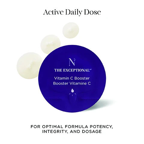 image 1, active daily dose. for optimal formula potency, integrity and dosage. image 2, clarify, illuminate, protect. image 3, groundbreaking OSMV technology, ultimately protects and stabilises. vitamin c for maximum potency for efficacy. image 4, recycle, refill and repeat. FSC certified paper. 100% recyclable active doses.