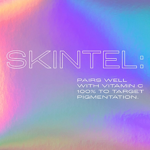 SKINTEL pairs well with vitamin C 100% to target pigmentation.