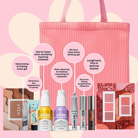 Volumising & tinting brow gel. Gel-to-foam pore-purifying foaming cleanser. Pore clearing & makeup removing oil cleanser. 24 hour clear brow setting gel. Extreme lifting lengthening mascara. Lengthens, lift & defines lashes.