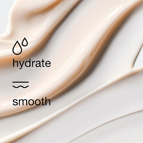 Image 1 - A close-up of creamy, beige-colored skincare product swirls, with icons and text that say water drop, hydrate, wavy line, and smooth.
              Image 2 - The image shows a pink tube of Clinique Moisture Surge body hydrator, with the text 97% show an instant boost in hydration.*, followed by a note stating *Testing on 31 women.
              Image 3 - A close-up image of two women, one applying a product to her shoulder, while the other has visible freckles and smooth skin, with text overlay stating: Improves skins moisture levels for 48 hours. Testing on 29 women after using the product once.
              Image 4 - An image of smooth, curved white surfaces with three text elements: a droplet icon, hydrate, a wavy line icon, and plump.