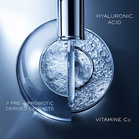 Image 1 - A pipette drips liquid into a circular dish showing different textures with the text HYALURONIC ACID 7 PRE-& PROBIOTIC DERIVED EXTRACTS VITAMINE CG.
              Image 2 - Close-up of a person applying serum to their face, smiling with eyes closed, with text overlay reading 88% AGREE SKIN APPEARS SMOOTHER* *CONSUMER STUDY WITH 34 WOMEN.
              Image 3 - Close-up of a man applying product to his face with the text 85% AGREE OVERALL APPEARANCE OF SKIN IS IMPROVED* *CONSUMER STUDY WITH 34 WOMEN.
              Image 4 - Image shows Lancome Génifique Eye and Lash Serum bottle, Eye Cream jar, and Advanced Génifique Face Serum bottle with text EYE & LASH SERUM REDUCES APPEARANCE OF PUFFINESS SMOOTHES LINES STRONGER FEELING LASHES, EYE CREAM BRIGHTER LOOKING STRONGER FEELING EYES, OUR N°1 FACE SERUM RADIANCE SMOOTHNESS FINE LINES, LANCÔME ADVANCED GÉNIFIQUE YEUX LIGHT-PEARL, LANCÔME ADVANCED GÉNIFIQUE YEUX, and LANCÔME ADVANCED GÉNIFIQUE.
              Image 5 - Two Lancôme Génifique serum bottles are displayed, a clear bottle labeled Advanced Génifique Activateur de Jeunesse Youth Activating Concentrate and a black bottle labeled Lancôme Génifique Ultimate, accompanied by text Advanced Génifique Strength Radiance, New Génifique Ultimate, Reverses Visible Skin Damage*, and *Appearance of Fine Lines and Wrinkles, Smoothness & Skin Quality.