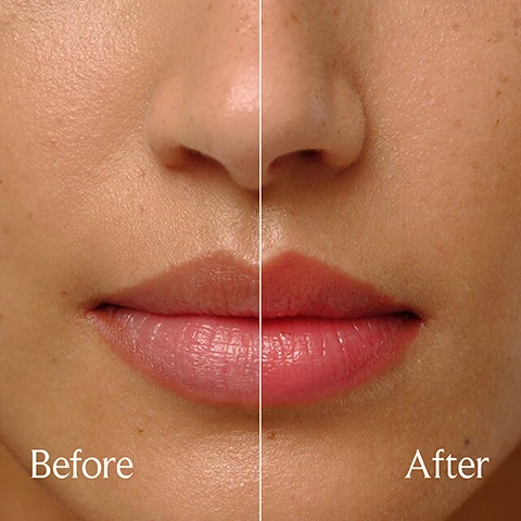 Image 1 - Image shows a close-up of a persons face split in half, with one side labeled Before showing a matte appearance and the other side labeled After displaying fuller, glossier lips.
              Image 2 - Three lip treatments are stacked, featuring a blue cap and a label that reads fresh on each; next to them is a plum and red currant, with accompanying text stating Sugar delivers hydration, Squalane restores and replenishes moisture, and Plum seed, black currant & grapeseed oils maintain hydration.
              Image 3 - A close-up image shows a red lip product being squeezed from a tube and a brush applicator dripping with red lip oil, with the text Sweeten your stack above and the product names SUGAR ROSÉ and SUGAR LIP OIL ROSÉ at the bottom.