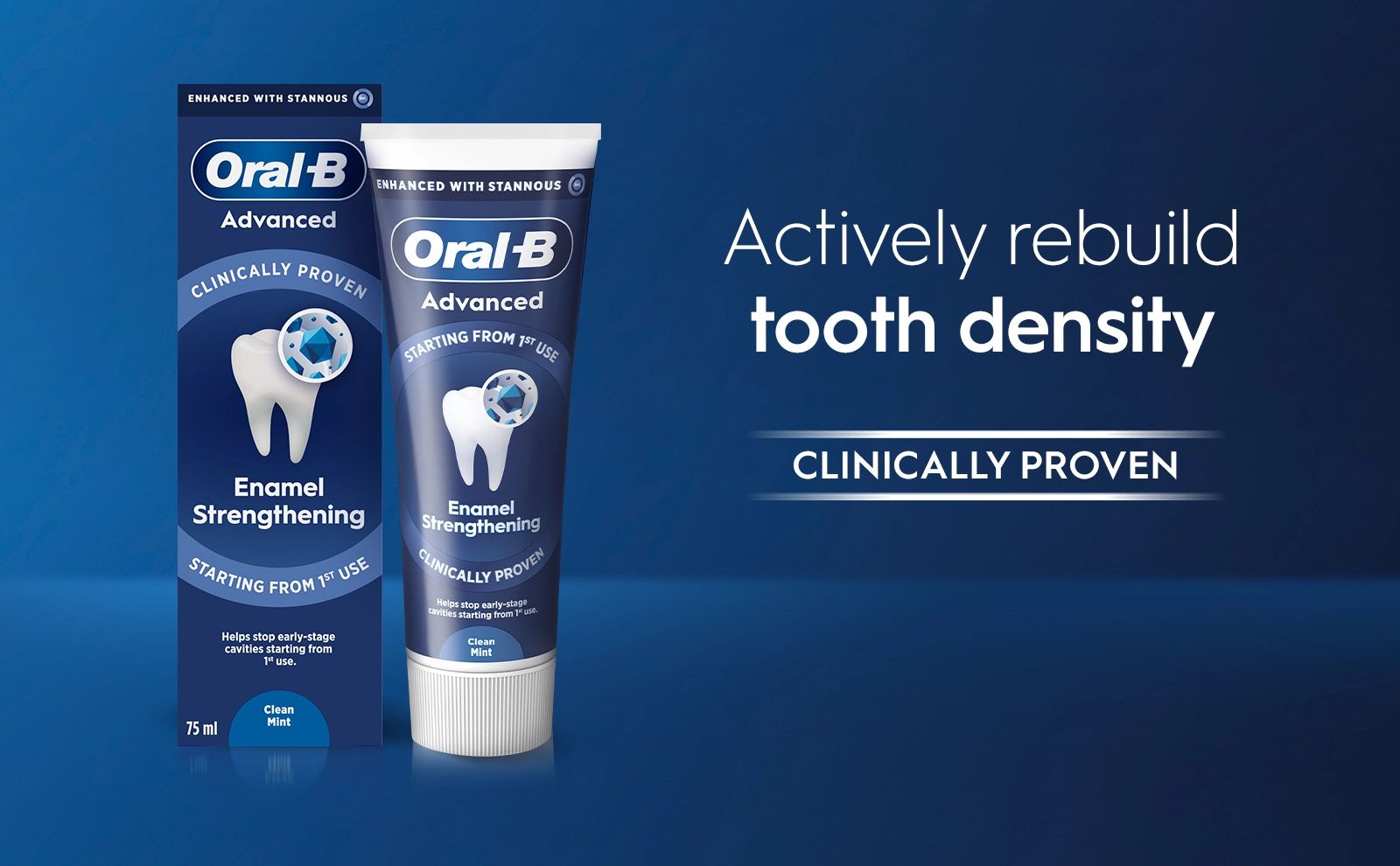 Actively rebuild tooth density. Clinically proven.
