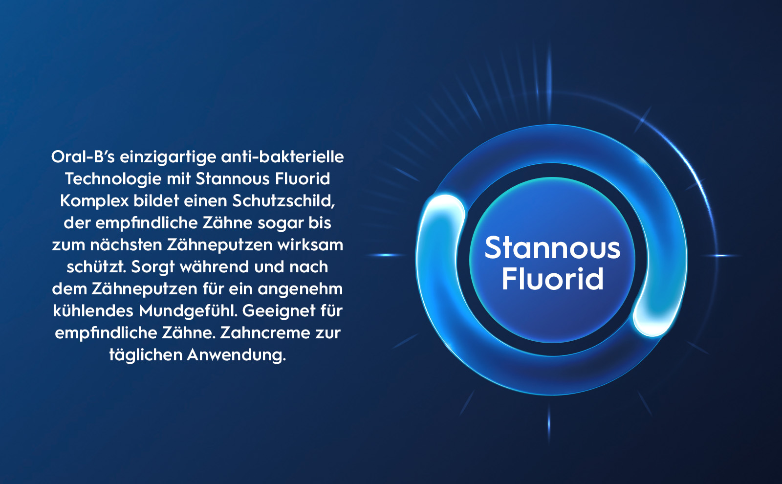 ACERY WAK KLINISCHE KLINISCH BEWIESEN Oral-B 75 ml Professional Beruhigendes Gefühl ANGEREICHERT MIT TANNOUS → Oral-B Professional LANG ANHALTENDE Sensit Pro Lang anhaltende Wirku Pflege schmerzempfindlic LANG .bel bestiauierlicher Ant ANHALTENDE WIRKUNG Sensitiv Pro KLINISCH DEWIESEN Lang anhaltende Wirkung zur Pflege schmerzempfindlicher Zähne. Beruhigendes Gefühl
                                  Sorgt während und nach dem Zähneputzen für ein angenehmes Mundgefühl KLINISCH BEWIESEN
