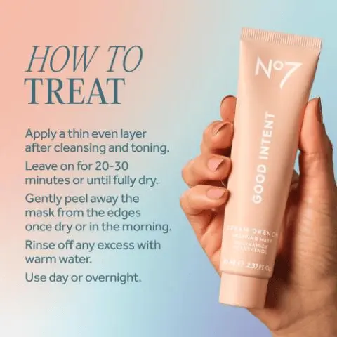 Cleanser, treat, moisturize, eye cream, lip mask.