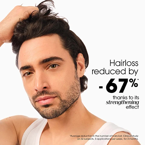 Image 2 - A dark reddish-brown Klorane product tube is shown on a white surface, surrounded by pieces of bark, one with a drop of amber liquid, with circular labels on its left stating 90% natural origin ingredients, Compatible with pregnancy and breastfeeding, and No silicones, and the tube itself is densely covered with text including AVEC ou SANS RINÇAGE - WITH or WITHOUT RINSING, FR Antichute - Après-shampoing fortifiant & stimulant à la QUININE. Conseils dutilisation: Appliquez sur le cuir chevelu et les longueurs. Laisser agir 2 à 3 min. Avec ou sans rinçage., EN Anti-hair loss - Strengthening & stimulating conditioner with QUININE. Directions for use: Apply on the scalp and hair lengths. Leave on for 2 to 3 minutes. With or without rinsing., alongside icons for DÉMÊLE les longueurs - DETANGLES the lengths, RENFORCE les cheveux - STRENGTHENS hair, RÉDUIT la casse - REDUCES breakage, followed by instructions in ES Anticaída - Acondicionador fortificante & estimulante a la Quinina. Aplicar en el cuero cabelludo y los largos. Dejar actuar de 2 a 3 minutos. Con o sin aclarado., PT Antiqueda - Condicionador fortalecedor e estimulante com Quinina. Aplicar no couro cabeludo e comprimento. Deixar atuar 2 a 3 minutos. Para ou sem enxaguar., NL Tegen haaruitval - Fortificante & stimulerende conditioner met Kinine. Breng aan op de hoofdhuid en de haarlengtes. 2 tot 3 minuten laten inwerken. Met of zonder spoelen., DE Anti-haarausfall - Stärkender & stimulierender pflegebalsam mit Chinin. Auf die kopfhaut und die Haarlängen auftragen. 2 bis 3 Minuten einwirken lassen. Mit oder ohne ausspülen., IT Contro la caduta dei capelli - Dopo shampoo fortificante & stimolante alla Chinina. Applicare sul cuoio capelluto e sulle lunghezze. Lasciare agire 2-3 min. Con o senza risciacquo., and Arabic instructions مقوي ومحفز، مع منشط فعال ومغذ للشعر. ضعيه على فروة الرأس الرطبة والشعر المبلل، واتركيه لمدة 3 دقائق، ثم اشطفيه جيدًا., along with warnings: Avoid contact with eyes and in case of contact, rinse with plenty of water. Do not use on irritated scalp/Éviter le contact avec les yeux et en cas de contact rincer abondamment à leau. Ne pas utiliser sur le cuir chevelu irrité/Vermijd contact met de ogen en in geval van contact met veel water. Niet gebruiken op geïrriteerde hoofdhuid/Kontakt mit den Augen vermeiden und bei Kontakt mit viel Wasser ausspülen. Nicht auf gereizter Kopfhaut anwenden/Evitare il contatto con gli occhi e in caso di contatto sciacquare abbondantemente con acqua. Non utilizzare su cuoio capelluto irritato/تجنب ملامسة العينين وفي حالة ملامسته، اشطفيه بالكثير من الماء. لا تستخدم على فروة الرأس المتهيجة., an ingredients list starting INGREDIENTS: WATER (AQUA), HYDROXYPROPYL STARCH PHOSPHATE, CETEARYL ALCOHOL, BEHENAMIDOPROPYL DIMETHYLAMINE, GLYCERIN, COCO-CAPRYLATE/CAPRATE, 1,2-HEXANEDIOL, CINCHONA SUCCIRUBRA BARK EXTRACT, CAFFEINE, SODIUM DILAURAMIDOGLUTAMIDE LYSINE, ALCOHOL, BENZOIC ACID, BUTYLENE GLYCOL, CETEARETH-33, CITRIC ACID, FRAGRANCE (PARFUM), HELIANTHUS ANNUUS (SUNFLOWER) SEED OIL, (HELIANTHUS ANNUUS SEED OIL), LACTIC ACID, TOCOPHEROL, TRISODIUM ETHYLENEDIAMINE DISUCCINATE., a *90% Ingrédients dorigine naturelle - Natural origin ingredients label, an HDPE 2 recycling symbol, manufacturer details Pierre Fabre Dermo-Cosmétique Laboratoires Klorane Les Cauquillous - 81500 Lavaur - France PIERRE FABRE (SUISSE) SA - 4123 Allschwil www.klorane.com, followed by VENTE RÉSERVÉE AUX DISTRIBUTEURS AGRÉÉS, ACL: 6376596 - CN: 203232.3, CNP: 7487306 - CNK: 4690061 - 34437P, and a 12 M period after opening symbol. Image 3 - A split image shows a persons long brown hair from the back; the left panel, labeled Before, shows slightly thinner hair, while the right panel, labeled After, shows noticeably thicker, fuller hair, with additional text at the bottom stating: Individual results may vary. Example of results obtained after using the routine (shampoo, conditioner, serum) 3 times a week for 3 months. Image 4 - Three dark brown Klorane Anti-Hair Loss hair care products are displayed against a red and white background with green leaves, Quinine bark pieces, and laboratory glassware: a 200 ml tube labeled Laboratoires Klorane Antichute Après-shampoing Fortifiant & Stimulant Anti-Hair Loss Strengthening & Stimulating Conditioner with Natural origin 90%+ ingredients for Cheveux fatigués, chute Thinning hair, loss Made in France; a 400 ml bottle labeled Laboratoires Klorane Antichute Shampoing Fortifiant & Stimulant Anti-Hair Loss Strengthening & Stimulating Shampoo indicating -60% de chute de cheveux Hair Loss and Natural origin 84% ingredients for Cheveux fatigués, chute Thinning hair, loss Made in France; and a 100 ml e 3.3 fl.oz. bottle with a spray nozzle labeled Laboratoires Klorane Antichute Traitement Fortifiant Intense Anti-Hair Loss Intense Strengthening Treatment, all containing Quinine Cinchona succirubra. Image 5 - A petri dish contains several pieces of reddish-brown bark, with a magnified view showing a viscous amber liquid dripping onto one piece, and a glass dropper filled with the same liquid angled into the dish; With strengthening Quinquina extract & ceramide-like. Image 6 - A textured swatch of pale peach liquid product on a white background with text that reads: Light texture, which does not weigh down the hair. With or without rinsing.