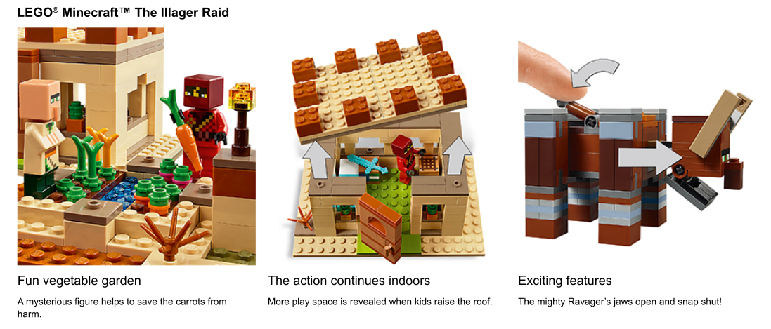 Minecraft lego the illager raid hot sale