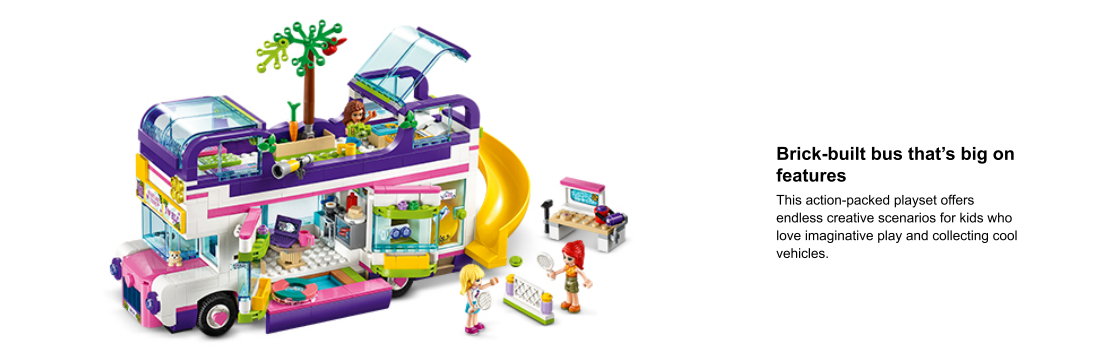 LEGO Friends : Le Bus de l'Amitié en Jouet avec Piscine (41395) Toys