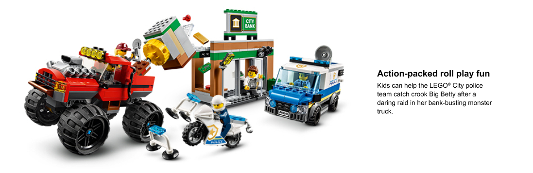 LEGO City: Police Monster Truck Heist Building Set (60245) Toys