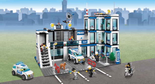 LEGO Minifigures  Commissariat de police, Lego city police, Poste de police