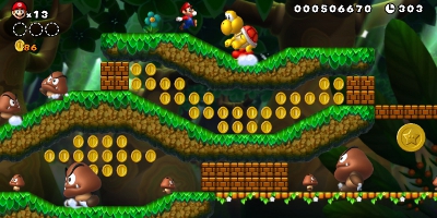 2nd big coin in world 1 super mario bros wii