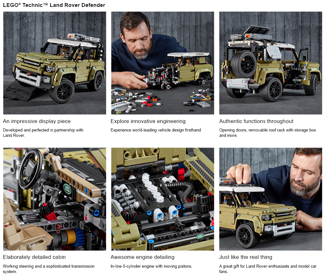 LEGO Technic 42110 Land Rover Defender unboxing, speed build and detailed  review 