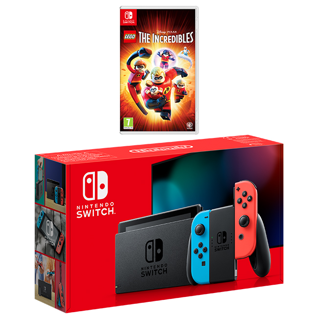 Nintendo Switch (Neon Blue/Neon Red) LEGO The Incredibles Pack ...