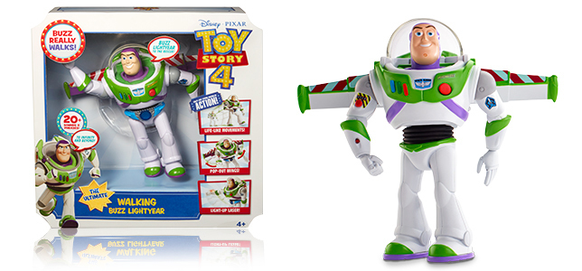 buzz figure next to packaging