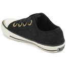 black trainers with flowers