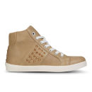 Love Sole Women's Studded High Top Trainers - Beige | FREE UK Delivery ...