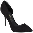Kurt Geiger Women's Anja Suede Heeled Court Shoes - Black | FREE UK ...